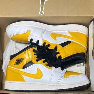 Nike Yellow and White Athletic Shoes